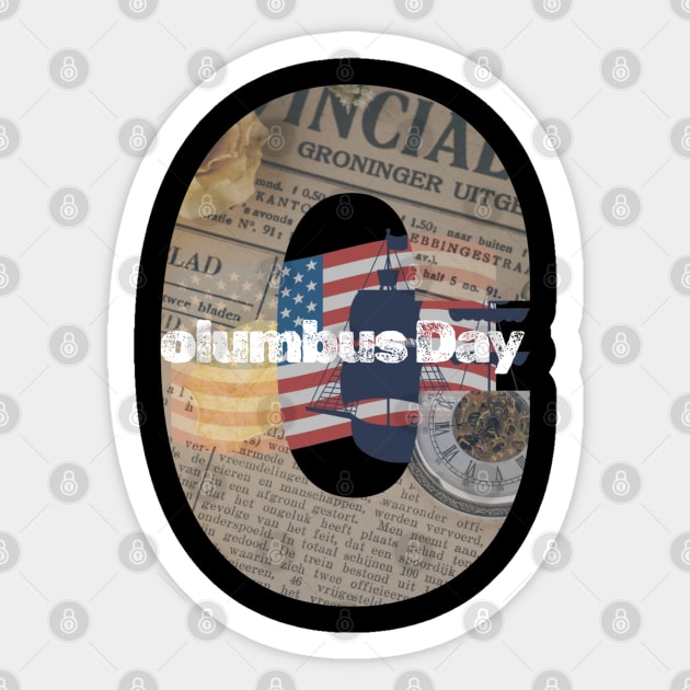 Congressional Mandate: Columbus Day Sticker by stitchloom